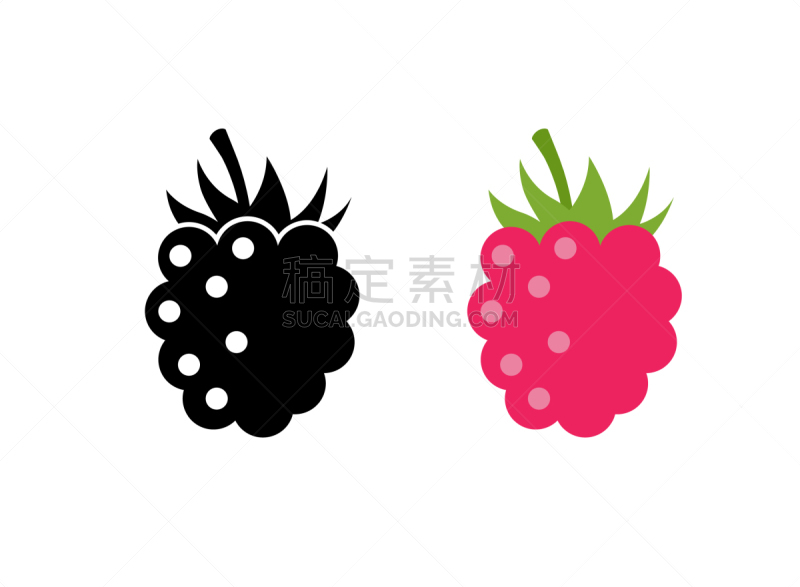 覆盆子,计算机图标,浆果,平坦的,清新,营养品,食品,果酱,维生素,果汁