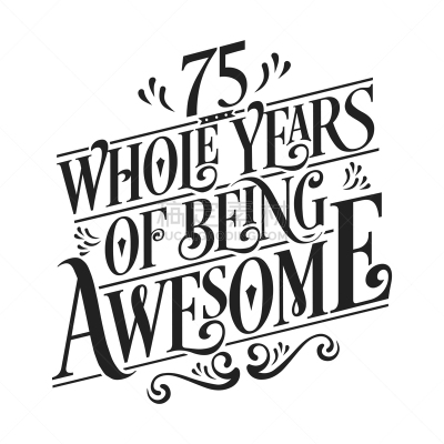 周年纪念,75岁生日,完整,矢量,数字75,非凡的,商务,事件,华贵,灵感