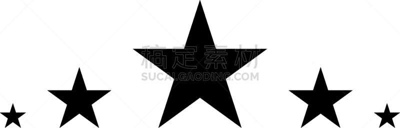 黑色,星形,计算机图标,五个物体,扁平化设计,商务,华贵,现代