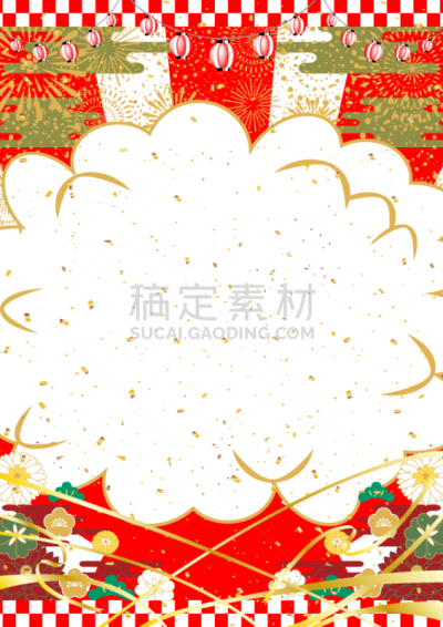 对话气泡框,新年前夕,背景,式样,留白,思想气泡框,梅子,绘画插图,卡通,日本
