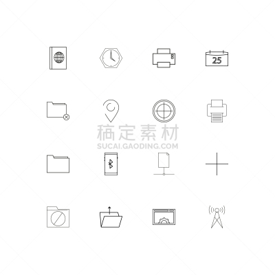 轮廓,符号,直的,标志,打印机,网络服务器,图像,蓝牙