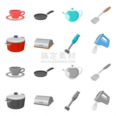 标志,厨房,茶,砂锅菜,杯,面包,设计,烹调,布置,油炸