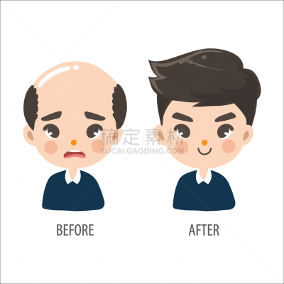 男人,信心,长发,剃光头,假发,成年的,头发,人,可爱的,性格