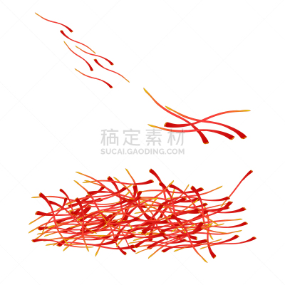 白色背景,藏红花,计算机图标,分离着色,背景分离,香料,热带气候,芳香疗法,线,植物