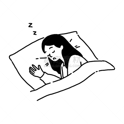 床,绘画插图,矢量,举起手,室内过夜,青年女人,概念,时尚,睡觉,绘制