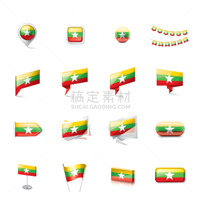 缅甸,矢量,绘画插图,白色背景,国内著名景点,符号,图像,内比都,无人,计算机制图