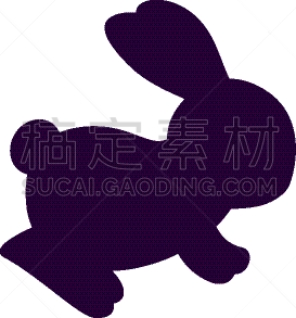 可爱的,小的,兔子,白昼,季节,性格,自然美,剪影,复古,庆祝