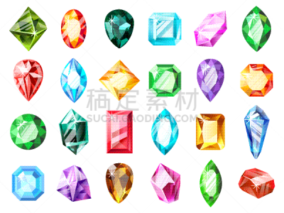 宝石,水晶,钻石形,华贵,符号,绘画插图,技能,贵重宝石,分离着色,背景分离