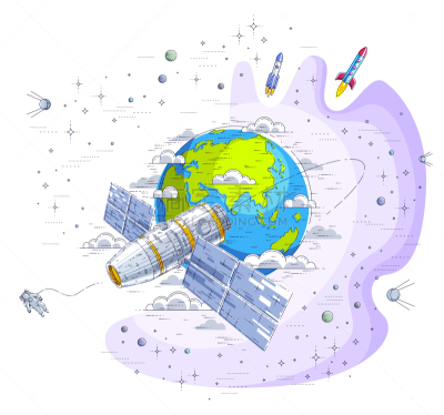太空船,国际空间站,细的,火箭,绘画插图,星星,矢量,太空交通工具,椭圆形,飞