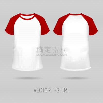 raglan t-shirt with red short sleeve