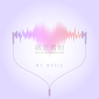 耳机,声波,分离着色,频率,概念,图像,矢量,山,竖笛,豆科植物