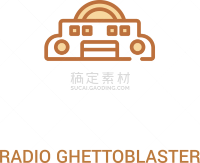 收音机,大功率录放机,两个物体,概念,极简构图,计算机图标,直的,品牌名称,传播,复古