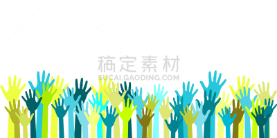 绘画插图,手,人群,辅导讲座,部分,集体治疗,涂料,社区,儿童