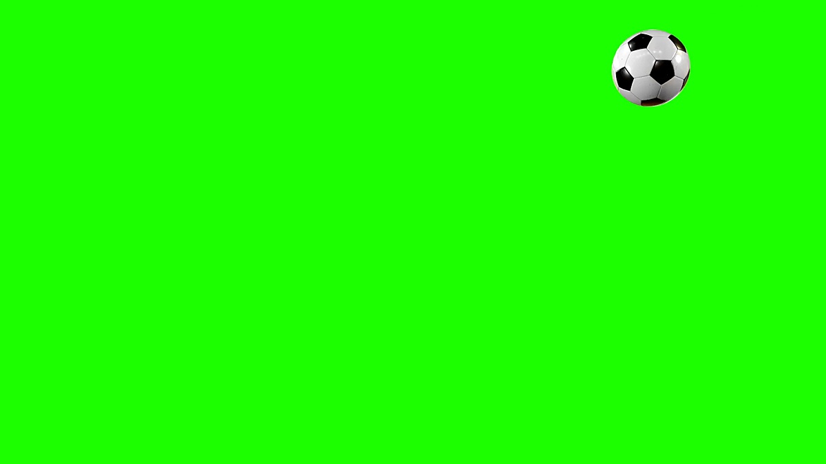 一套6个视频。美丽的足球在绿色屏幕上的慢动作拍摄。足球飞球的3D动画。