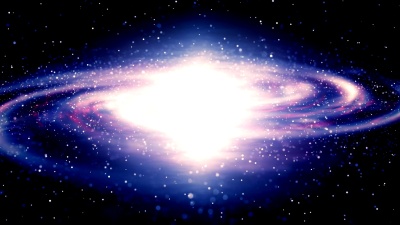 旋转蓝色3D Galaxy动画