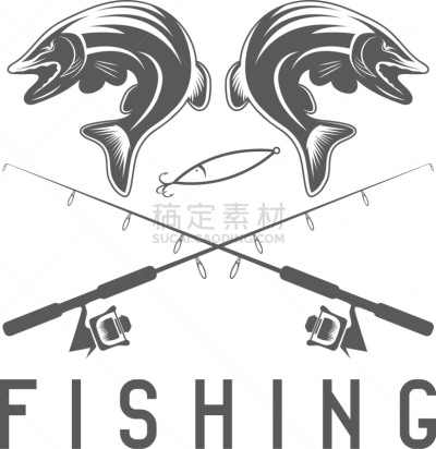 模板,黑斑狗鱼,波纹,条纹,运动,野生动物,图像,设计,复古,钓鱼