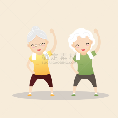 概念,老年人,松弛练习,家庭,模板,女人,中老年人,动作,休闲,站