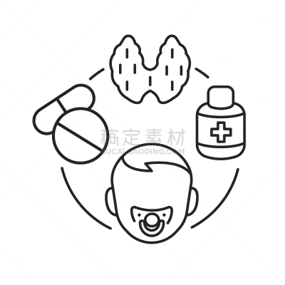 甲状腺,内分泌系统,儿童,移动应用程序,荷尔蒙,儿科医师,传单,网页,计算机图标,设计元素