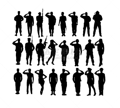 女人,动作,美国人,白昼,人,敬礼,剪影