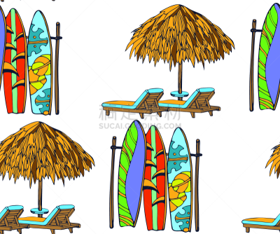 概念,矢量,式样,四方连续纹样,波普风,夏天,绘画插图,海滩,你好,度假