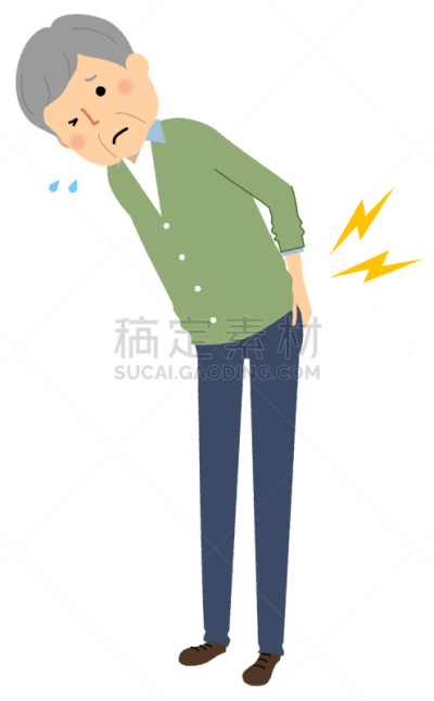 老年男人,背痛,仅日本人,父亲,臀,疝,白发,日本人,绘画插图,全职父亲