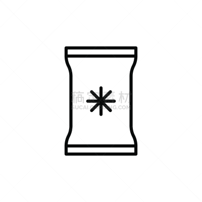 冻结的,矢量,保鲜袋,线图标,分离着色,清新,背景分离,塑胶,食品,餐馆