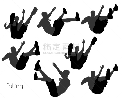 男人,白色背景,注视镜头,轮廓,白色,黑色,损失,图像,落下,下降