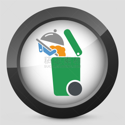 计算机图标,残余物,绿色,材料,古老的,垃圾,概念,分割,收集
