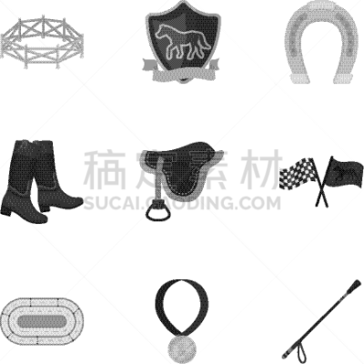分离着色,男人,房屋,鞋子,设备用品,品牌名称,矢量,赛马,收集