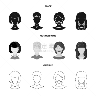 专业人员,计算机图标,分离着色,假发,男人,肖像,图像,络腮胡子,摄影,收集