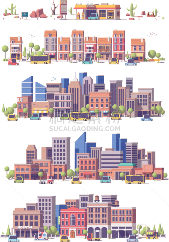 低多边形效果 ,都市风光,房地产,房屋,图标集,城镇,风景,摩天大楼,图像,门诊部