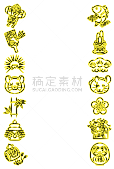 边框,新年前夕,日本,时尚,垂直画幅,计算机图标,黑色,老鼠,双黄实线,铅笔