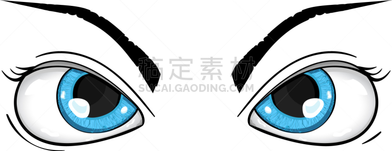草图,蓝色眼睛,动物手,不高兴的,分离着色,白色,人,概念,视力,绘制