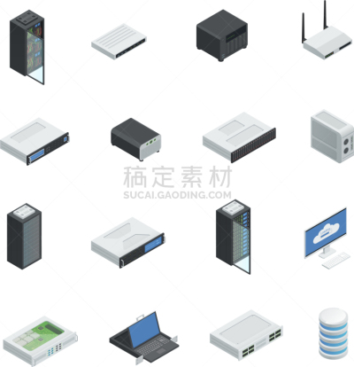 数据中心,图标集,华丽的,计算机,电子邮件,云,设备用品,顾客,沟通,联系