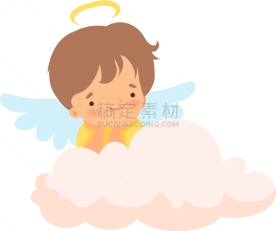 男孩,可爱的,翅膀,雨云,天使,儿童,婴儿,白昼,白色,坐