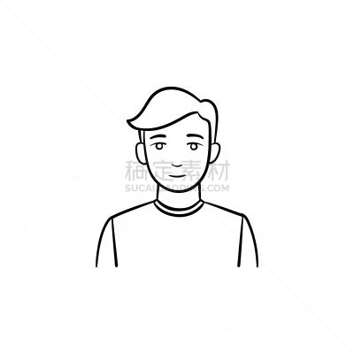 男人,草图,计算机图标,手,分离着色,银行业,轮廓,商务,人,绘制