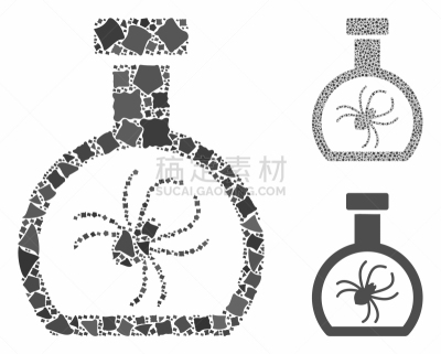 寄生的,容器,计算机图标,生物学,怪异,部分,一个物体,多样,残酷的,构图