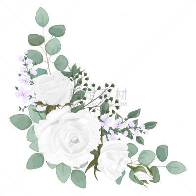 花束,水彩画,玫瑰,请柬,贺卡,水彩画颜料,背景分离,边框,复古风格,婚礼