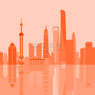 建筑,上海,国际著名景点,分离着色,名声,概念,房屋,旅行,度假