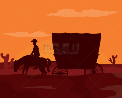 马,沙漠,马轿,自然,人,男人,图像,仙人掌,动物,复古