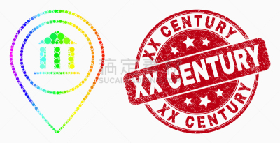 距离标记,彩虹,像素化,红色,世纪,文字,斑点