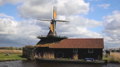 Zaanse Schans的风车-荷兰