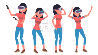 网络空间,女人,虚拟现实,图表,技术,模板,装裱,安慰