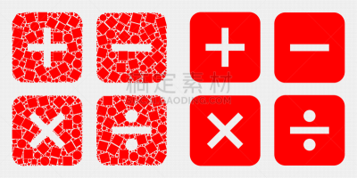 计算器,计算机图标,平坦的,像素化,球体,计算机,数,设备用品,圆形,科学