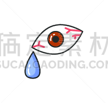 人的眼睛,眼痛,症状,过敏反应,丝状的,健康保健,眼泪,面部表情,乳突,绘画插图