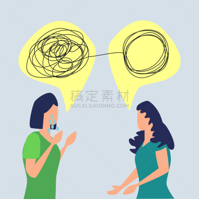 女人,概念,心理治疗,人,缠结的,开着的,生病