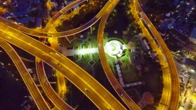 泰国鸟瞰大桥