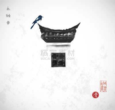 传统,窗户,鹊,巨大的,鸟类,华丽的,自然美,古董,坐,复古