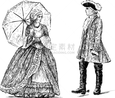 伴侣,高雅,外套,男人,华贵,维多利亚女王时代风格,女人,尊敬