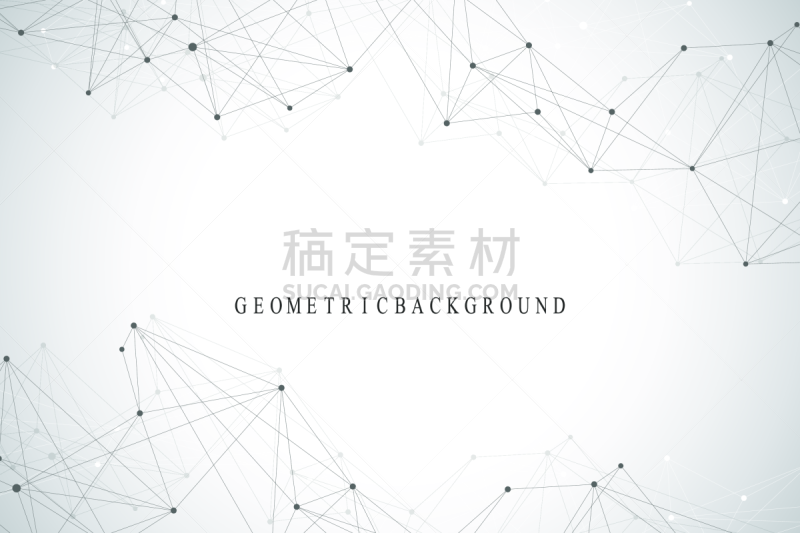 矢量,波形,几何形状,绘画插图,科学,抽象,点连成线,联系,流动,沟通